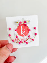 Load image into Gallery viewer, Beaded Hoops (3colors)
